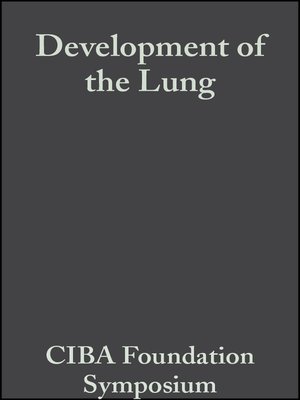 cover image of Development of the Lung